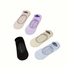 1pair Women's Yoga Socks Non-Slip Pilates Dance Socks Non-Slip Floor Socks With Handles, Suitable For Gym Indoor And Fitness Ballet, Pilates, Sports - Multicolor - View 9