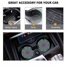 2 pièces Dessous de verre de voiture style bohème, tapis de voiture élégant à séchage rapide et antidérapant