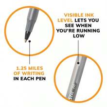 10pk Xtra Life Ballpoint Pens Medium Tip Black Ink: School Supplies, Stationery, 1.0mm Point, Office Essentials