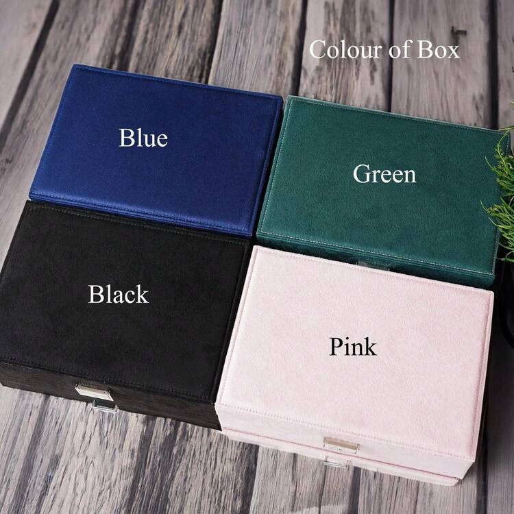 Custom Large Jewelry Box, Jewelry Storage Organizer For Women, Box With Drawer Women Velvet Jewelry Organizer, Christmas Gifts - Multicolor - View 8