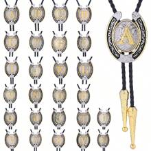 1 件 U 型马蹄形婚礼派对领带，字母 A 到 Z 领带，男士西部时尚街头项链牛仔领带，理想礼物