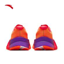 Anta 第三代沥青路暴君 | 氮气技术专业比赛训练跑步鞋，男士透气跑步运动鞋 - 螢光正橘/螢光艷紅 -2 - 查看 4