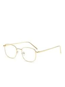 1pc Unisex Geometric Pattern Casual Bohemian Vintage Palace Style Party Cute Sexy Office Street Zinc Alloy Small Frame Fashion Glasses, Versatile Fashion Accessories Suitable For All Occasions - Multicolor - View 4