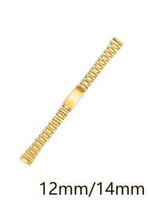 Correa de reloj de acero inoxidable de alta calidad dorada, ajustable, cómoda y elegante, disponible en tallas de 12mm, 14mm, 18mm y 20mm, perfecta para reemplazar los accesorios de la muñeca de moda para hombres y mujeres