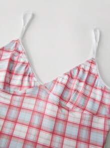 Women Y2k Cami Tank Tops Leopard/Dot/Contrast/Plaid Print Spaghetti Strap Sleeveless V Neck Crop Camisole Tops Summer Sexy Backless Slim Fit Going Out Tops Aesthetic Clothes Club Streetwear - Watermelon Pink - View 6