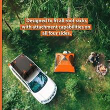 1 túi vải thô trên nóc xe, có thảm chống trượt cho xe hơi, túi vải thô du lịch chống thấm nước 15 feet khối, túi đựng đồ chống bụi, giá để đồ trên nóc xe có thể gấp lại, túi đựng đồ đa năng, phụ kiện xe hơi, dùng khi đi du lịch cắm trại ngoài trời - Nhiều màu - Xem 3