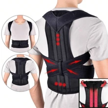 Correttore posturale ComfortFit per uomo e donna - Regolabile, ortopedico traspirante - Supporto senza cuciture per schiena superiore, colonna vertebrale, collo e spalle - Ideale per uso quotidiano, stabilizzazione clavicolare - Promuove una postura sana, previene l'incurvamento degli accessori per palestra Fajas lumbari