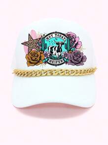Tucker Hat Chain Baseball Hat Lant Decor Lant Stone Beads Acrilic Linked Hat Chain