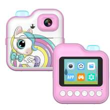 Instant Print Camera For Kids, Christmas Birthday Gift For 6 7 8 9 10 Years Old Girls, Kids Camera Instant Print, Portable Travel Camera Toy For 3-12 Years Old Girls, Fun & Educational Toy For Boys & Girls