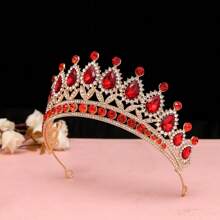 1 件经典婚礼皇冠发饰，奢华水晶水钻新娘皇冠，多色 - TS-0015 - 查看 3