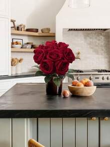10 PEZZI Mazzo di rose artificiali autunnali, decorazione per San Valentino, decorazione per matrimonio, fiore da tenere in mano per spose, fiore da polso, materiale per decorazione di casa, sala da pranzo, camera da letto, vaso, materiale per DIY, torte di compleanno, regali di San Valentino e Capodanno, accessori per servizi fotografici