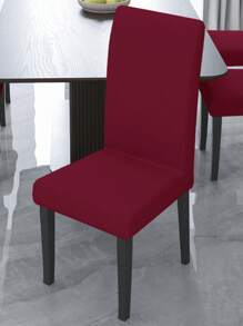 1pc Brushed Modern Simple One-Piece Chair Slipcover For Living Room Bedroom - Burgundy - View 11