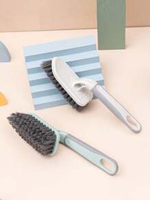 1Pc Multifunctional Bathroom Tile Brush, Plastic Cleaning Brush, Kitchen Decontamination Brush, Hand-Held Gap Brush Corner, With Long Handle, Used To Clean Bathroom, Shower, Tile, Kitchen, Floor Brush, Convenient , A Must-Have At Home