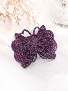 1个时尚优雅的镶钻花朵弹簧发夹，适合日常佩戴、发饰、发夹、发卡、发卡、上学用品、女士度假装扮、派对造型、头部配饰、发卡 - 彩色 - 查看 14