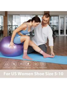 1 Paar Damen Grip Pilates Socken, rutschfeste Yoga Lässig Socken, geeignet für Barre Fitness, medizinisch lange Strumpfhosen Socken