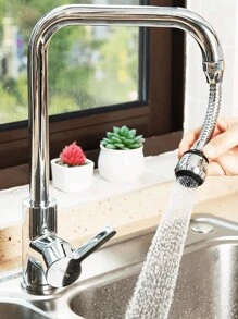 1pc 360° Rotating Kitchen Faucet Sprayer Head, RV Sink Extender, Anti-Splash Design, Water-Saving, Polished Surface, RV Interior Accessory - Multicolor - View 2