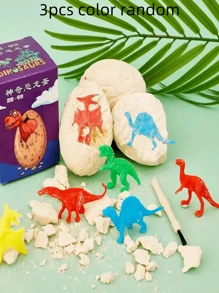 恐龙蛋挖掘玩具，恐龙化石 DIY 挖掘套件，教育大脑并培养动手能力 - 彩色 - 查看 14