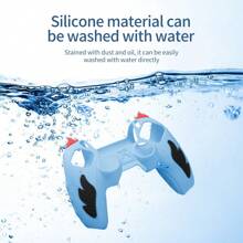 Funda protectora de silicona para el controlador de juego P5, diseño antideslizante con llamas, resistente a arañazos y caídas, accesorios para consolas de juegos