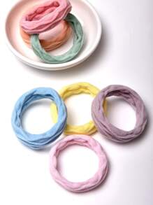 7 peças/Conjunto de Elásticos para Cabelo, Elásticos para Cabelo de Criança Elásticos, Pequenas Minibandas para Cabelo Suaves Porta-Rabos de Cabelo Acessórios para Cabelo, Multicoloridas