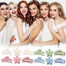 Set da 12 pezzi di grossi fermagli per capelli, fermagli a molla dalla tenuta forte adatti per capelli spessi, con disegni eleganti floreali e geometrici, stili assortiti per donne, accessori per capelli versatili per lo styling