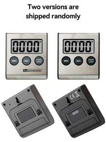 Stainless Steel Kitchen Timer With Magnetic Stand - Multifunctional, Battery-Powered (AAA), Ideal For Cooking & Restaurants