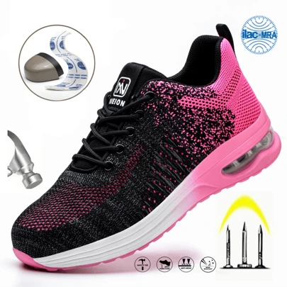 Tenis De Seguridad De Fibra De Kevlar De Acero Y Mujer Industrial