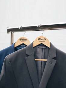 1/5 件个性化伴娘衣架、新娘衣架、带蝴蝶结的定制新娘衣架、婚纱衣架、定制镌刻名字的木衣架