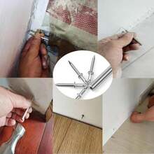 100/200 件双面无损木钉山羊角钉木制成型钉无头双头尖头钉 - 銀色 - 查看 3