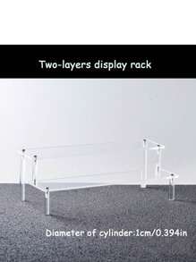 1 pièce Présentoir étagère en forme de marches transparent en acrylique, présentoir multi-couches en acrylique de bureau polyvalent pour boîtes aveugles, parfums, cosmétiques, stockage et présentation
