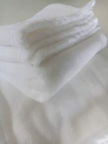 Kit 2 Plain Blankets For Baby Girl Boy Microfiber Fleece Blanket 100x80 Cm - trắng - Xem 3