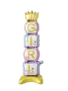 1pc Baby Shower Bear Ball In Ball Balloons Stand Crown Boy Girl Air Balloons Number 1 Balloon Birthday Gender Reveal Party Decorations