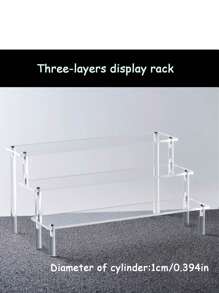 1 pièce Présentoir étagère en forme de marches transparent en acrylique, présentoir multi-couches en acrylique de bureau polyvalent pour boîtes aveugles, parfums, cosmétiques, stockage et présentation