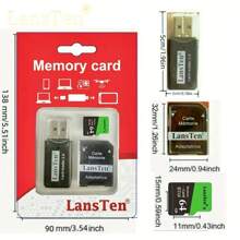 LansTen Memory Card 16GB 32GB 64GB 128GB High Speed Flash Memory Card C10/U3 Memory TF Card With Card Reader