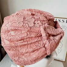 Lace Non-Waterproof Swimming Cap, Comfortable Breathable Fashion Large Head Circumference Cap Suitable For Long Hair, Ideal For Spa, Vacation, Beach Photography