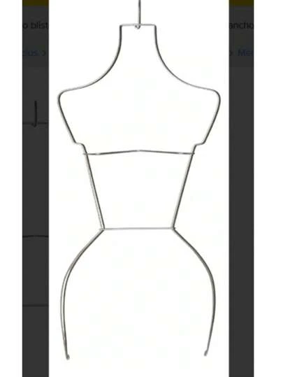 Exhibidor Alambre Mujer Silueta Vestido Gancho Blíster 10pz