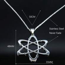 Carbon Atom Physics Chemistry Pendant Necklace For Women Men Stainless Steel Science Chemical Chain Jewelry - Necklace - View 5