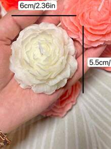 1pc Peony-Shaped Candle Small Size Multi-Colour Gift For Female Friends Valentine's Day Birthday Gift For Home Decoration Scented Candle Gifts Graduation