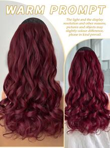 Clip In Synthetic Hair Extensions Long Wavy ,  Hair Extensions  Clip In Hair Extensions   20- 22 Inch,Red Color,7 Pieces - Burgundy - View 8