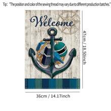 1 件海洋主题双面花卉印花户外花园旗帜，春/夏 - 彩色 - 查看 14