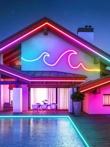 1 Stück LED Lichtstreifen mit 24-Tasten Fernbedienung, Silber-Tag, geeignet für Bar, Schlafzimmer, KTV, Wohnzimmer, Party, Spielzimmer, einstellbare Mehrfarbbeleuchtung, USB betrieben