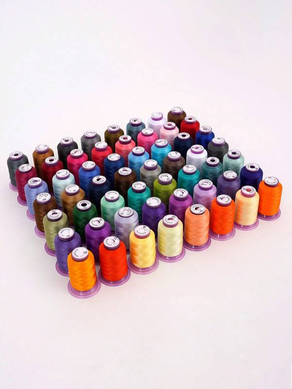 8 pièces de fil à broder en polyester, 120D/2, 500 yards chacun - idéal pour la couture et le tricot machine, couleurs assorties