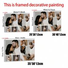 Custom Canvas Collage Photos With Your Photos Poster, Personalized Canvas Wall Art Collage Photo Printing Canvas Decorative Painting, Suitable For Valentine's Day Home Wedding, Home Decoration Collage Painting - 6 Photos, Unframed Gifts Birthday Graduation