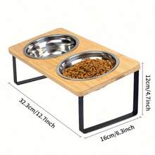 Juego de 2 cuencos elevados e inclinados de acero inoxidable para comida y agua para gatos, diseñado para amantes de los gatos y mamás de gatos que ayuda a prevenir el vómito. Fácil de montar, ideal como regalo para amantes de los gatos y mamás de gatos/perros