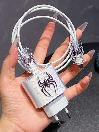 EU/Euro-Plug Uyumlu Şarj Koruyucu Kılıf 14 Pro Max, iPhone13/15/16, 20W Hızlı Şarj Adaptörü Koruyucu, Veri Kablosu Koruyucu ile Uyumlu