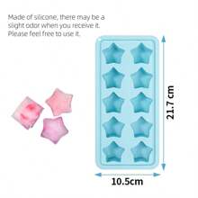 1/2/3pcs Heart/Star Shaped Silicone Tray Mold, 10 Cavity Easy Release Ice Cube Mold, Suitable For Home, Bar, KTV, Pink Or Red, Heart Shaped Ice Cube Maker Mold, Makes 10 Ice Cubes At A Time, Summer, Summer Set - Multicolor - View 16