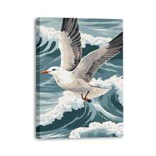 1 Piece Home Wall Decor Framed Canvas Seagull Pattern Canvas Wall Art Paintings For Living Room - Canvas Framed Print Wall Artworks Bedroom Decoration Office Wall Decor