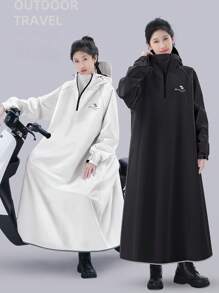 Unisex Cycling Raincoat, Hooded Windproof Waterproof Poncho For Motorcycle, Bike, Electric Scooter, Outdoor Activities, Hiking, Travel, Thickened Waterproof Rainwear Insulation,Galentines,Puppy,Carnival,Party Decorations