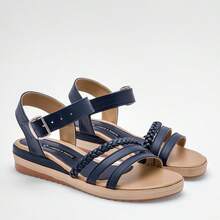 Lambers & Sheeps Navy Blue Women's Sandal - 黑色 - 查看 6