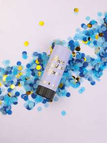 1 件玫瑰金生日彩纸爆竹，手持派对带彩带，适合生日派对、庆祝活动