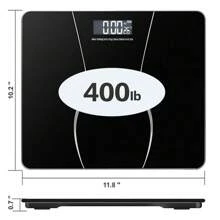 NetHong Precision Digital Bathroom Scale: Stable Ultra-Accurate Body Weight Dial Scale - Black - View 9